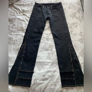 Vintage Y2K Upcycled Levi’s Flare Jeans Low Rise Embellished 28 Festival Bratz